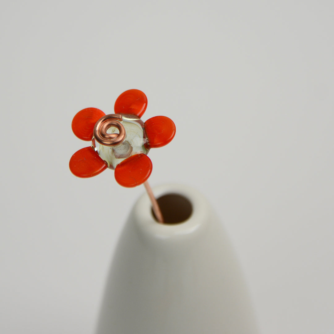 Solid Orange Daisy, Single Stem