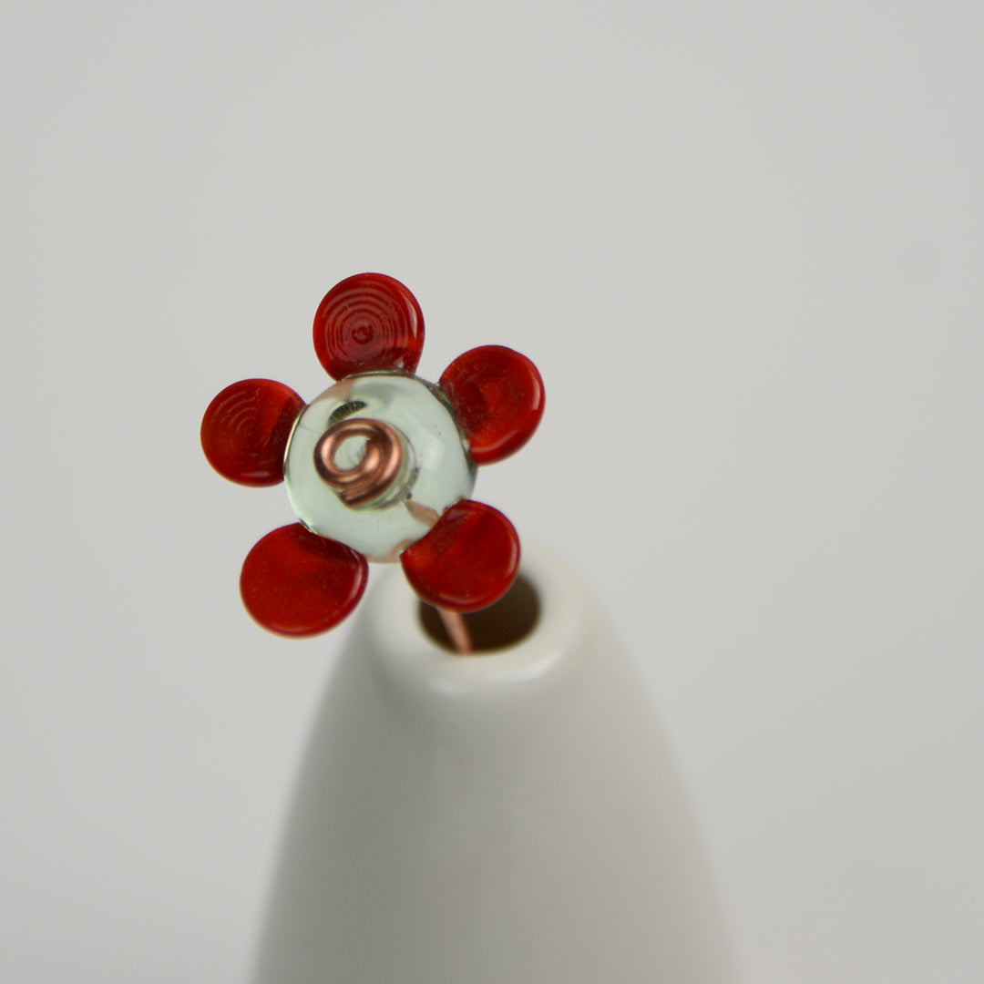 Solid Red Daisy, Single Stem