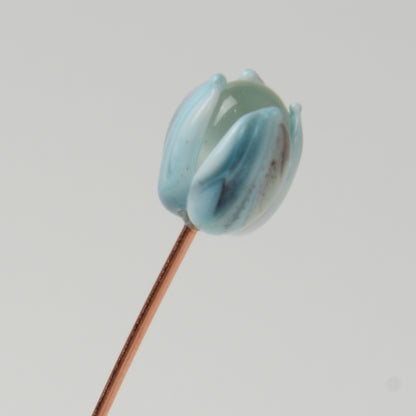 Streaky Light Blue Tulip, Single Stem